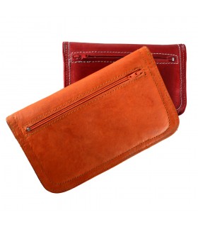 Cartera Piel Grabada y Acolchada - 2 Tamaños - Varios Colores