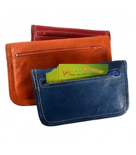 Cartera Piel Grabada y Acolchada - 2 Tamaños - Varios Colores
