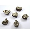 Siegel der handwerklichen Holz - Hindus - assorted Symbole