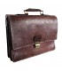 Maletín Oficina Cuero - 3 Compartimentos - Bolsillo Interior Para Móvil - 38 cm