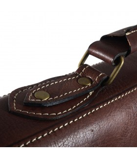 Briefcase Office leather - 3 compartments - inside pocket for mobile - 38 cm