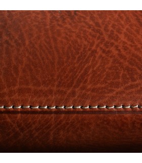 Briefcase Office leather - 3 compartments - inside pocket for mobile - 38 cm