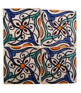 Al-Andalus - 10 cm - several designs - handcrafted tile - model 27
