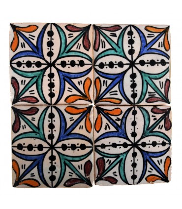 Al-Andalus - carreaux faits à la main 10 cm - plusieurs motifs - - modèle 28