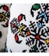Pad Baumwolle und Wolle - handbestickt - craft - 35 cm
