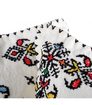 Pad Baumwolle und Wolle - handbestickt - craft - 35 cm