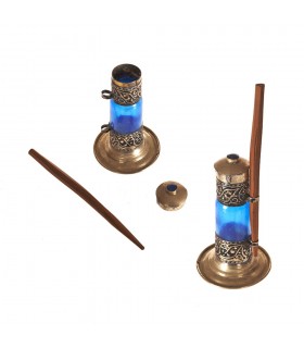 Recipiente Cristal y Alpalca Colirio - Palo de Madera  (Kujul)