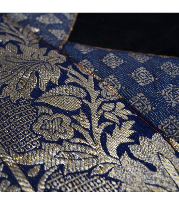Fine toile et velours - coussin design 40 cm - plusieurs couleurs - arabe