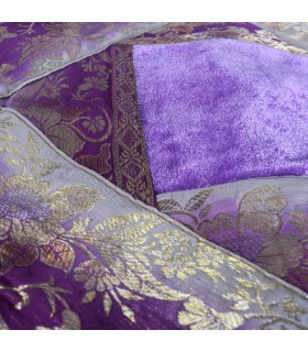 Cojín Tela Fina y Terciopelo - 40 cm - Varios Colores - Diseño Arabe