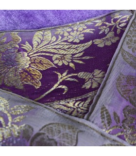 Cojín Tela Fina y Terciopelo - 40 cm - Varios Colores - Diseño Arabe