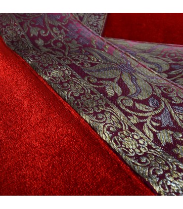 Cojín Tela Fina y Terciopelo - 40 cm - Varios Colores - Diseño Arabe