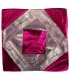 Fine toile et velours - coussin design 40 cm - plusieurs couleurs - arabe