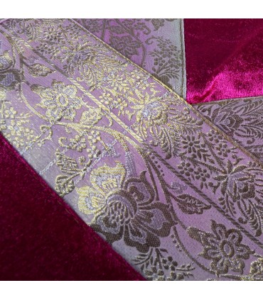 Cojín Tela Fina y Terciopelo - 40 cm - Varios Colores - Diseño Arabe