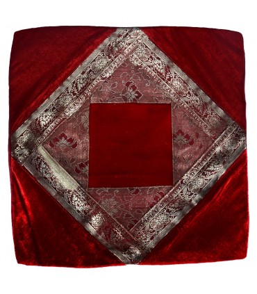 Cojín Tela Fina y Terciopelo - 40 cm - Varios Colores - Diseño Arabe