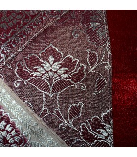 Cojín Tela Fina y Terciopelo - 40 cm - Varios Colores - Diseño Arabe