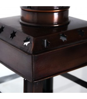 Lanterna de vela - retangular com alça - novo - 30 cm