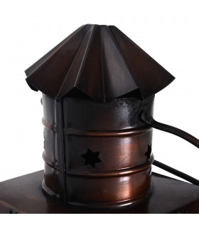 Lanterne pour bougie - rectangulaire avec poignée - nouveau - 30 cm