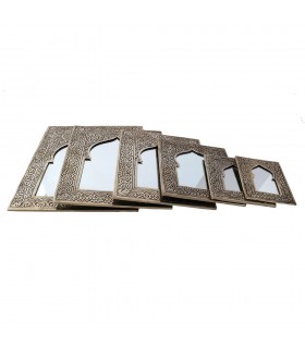 Specchio in ottone incisione - 8 misure - progettazione arco arabo