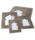 Specchio in ottone incisione - 8 misure - progettazione arco arabo