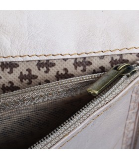 Bolso Cuero Artesanal - De Mano o Para Colgar - 2 Compartimentos - Cierre Fácil - Varios Colores - 31 cm