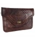 Bolso Cuero Artesanal - De Mano o Para Colgar - 2 Compartimentos - Cierre Fácil - Varios Colores - 31 cm