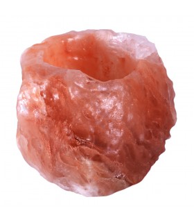 Suporte de vela de sal natural Himalaia - bruta - Feng Shui - novidade