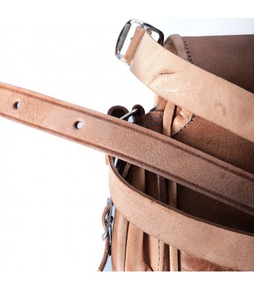 Bolsa em couro feito à mão - 6 bolsos - 2 Cores - Handmade