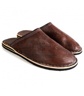Babucha Piel Punta Redonda - Varios Colores - NOVEDAD