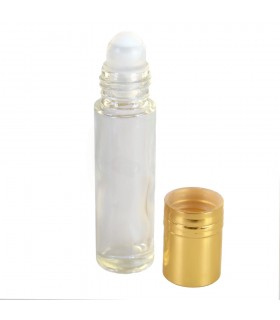 Perfumero Cristal - Roll On - 10 ml - Cabeza Dorada