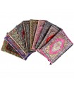 Turkish Bag - Fabric And Golden Embroidery - 22 cm - With Handle for Hanging