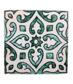 Al-Andalus - 10 cm - verschiedene Designs - handgefertigte Fliesen - Modell 31