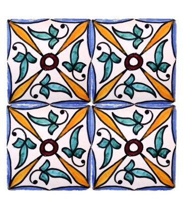 Al-Andalus - 10 cm - verschiedene Designs - handgefertigte Fliesen - Modell 36