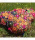 Cojín Yoga - Redondo- Decorado Indio - Incluye Relleno -40 cm