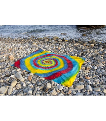 Tela Algodón  India - Espiral Arco Iris - NOVEDAD - 120 x 220 cm