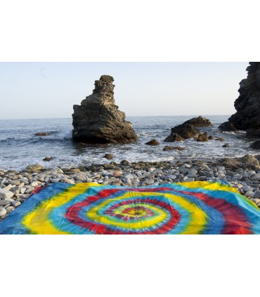 Tela Algodón  India - Espiral Arco Iris - NOVEDAD - 120 x 220 cm