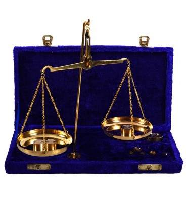 Precision weighing Gr. - Mg. - Velvet or Wood Pouch - Bronce