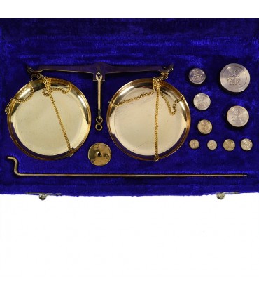 Precision weighing Gr. - Mg. - Velvet or Wood Pouch - Bronce