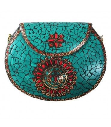 Bolso de Fiesta - Incrustación Cerámica Latón y Nacar