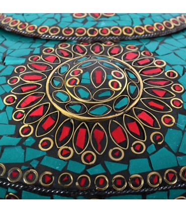 Party bag - ceramic brass and mother of Pearl inlay
