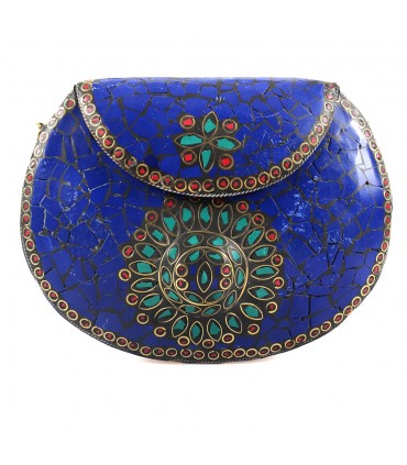 Party Tasche - Keramik Messing und Mutter der Perle-inlay
