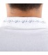 Baumwolle - Hals weißen Shirt bestickt - verschiedene Größen
