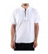 Camisa Blanca Algodón - Cuello Bordado  - Varias Tallas