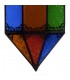 Apply glass draught - Multicolor - Rhombus - 43 cm