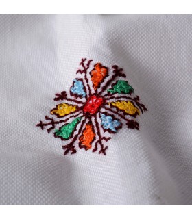 Juego Salvamanteles Y 4 Servilletas - Algodón Y Bordados - Producto Artesanal - Varios Colores