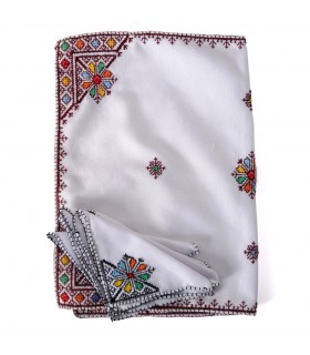 Juego Salvamanteles Y 4 Servilletas - Algodón Y Bordados - Producto Artesanal - Varios Colores