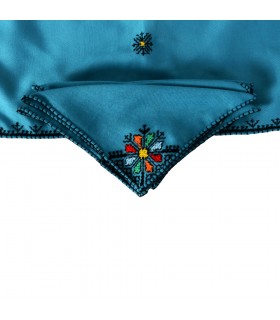 Juego Salvamanteles Y 4 Servilletas - Algodón Y Bordados - Producto Artesanal - Varios Colores