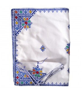 Juego Salvamanteles Y 4 Servilletas - Algodón Y Bordados - Producto Artesanal - Varios Colores