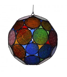Lámpara Esfera Cristal Colores - Arabe - Andalusi - 2 Tamaños