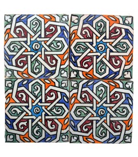 Azulejo Andalusí - 10 cm - Varios Diseños- Artesanal- Modelo 39