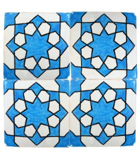 Al-Andalus - 10 cm - verschiedene Designs - handgefertigte Fliesen - Modell 36